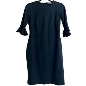 Banana Republic Black Flutter Sleeve Dress Size 4